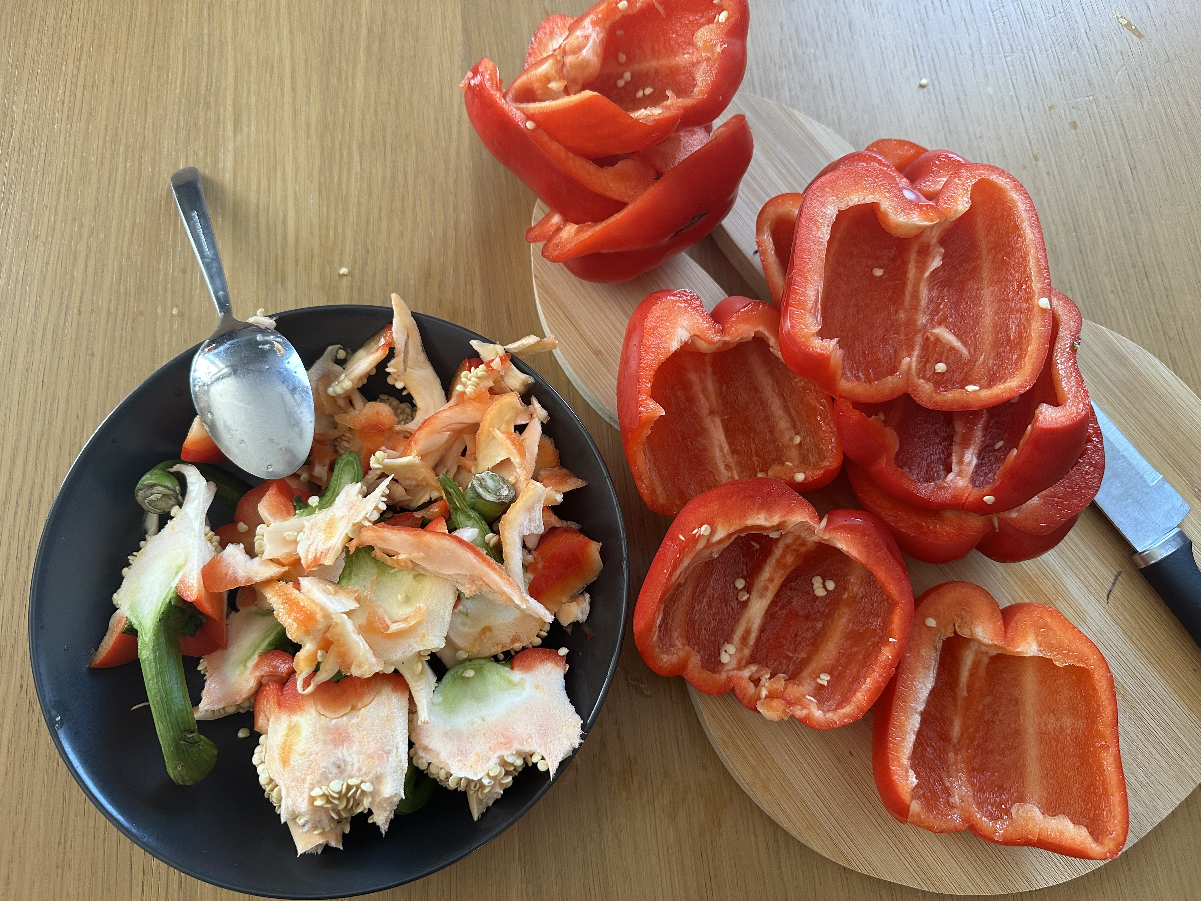 Papryki oczyszczone z nasion